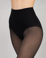 Warme panty met hoge taille en fleecevoering