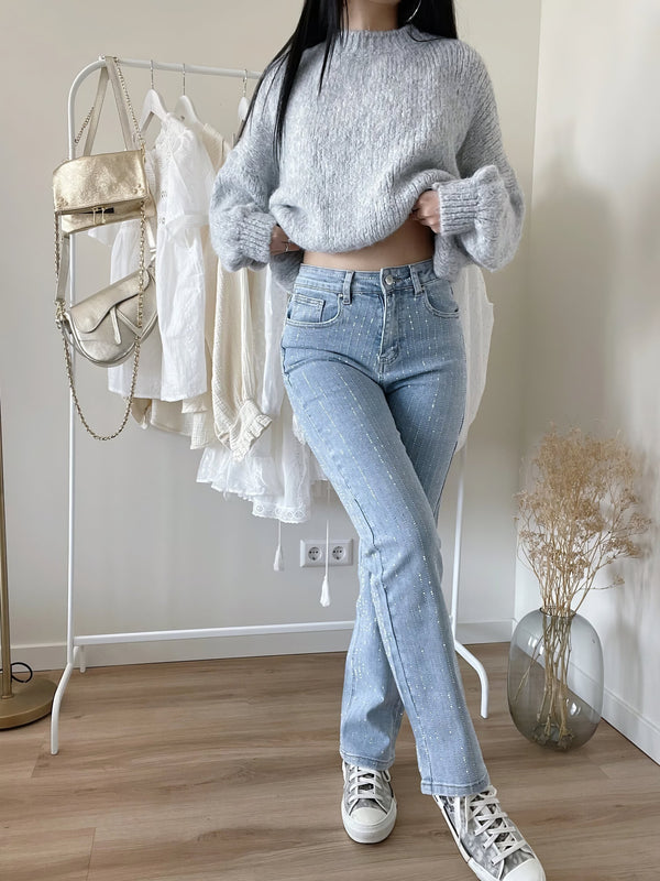 Slim fit zomerjeans met rekbare pasvorm