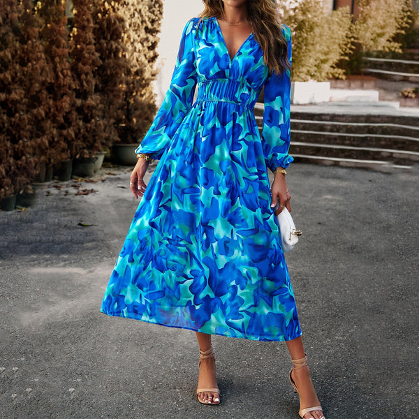 Elegante Feestjurk Met Print