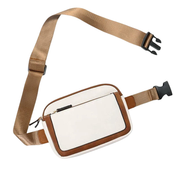Lichtgewicht crossbodytas met meerdere ritsvakken en verstelbare banden