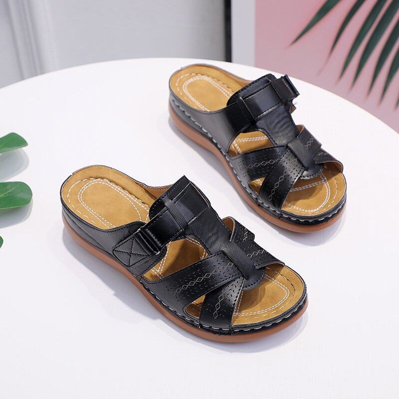 Antislip orthopedische leren sandalen
