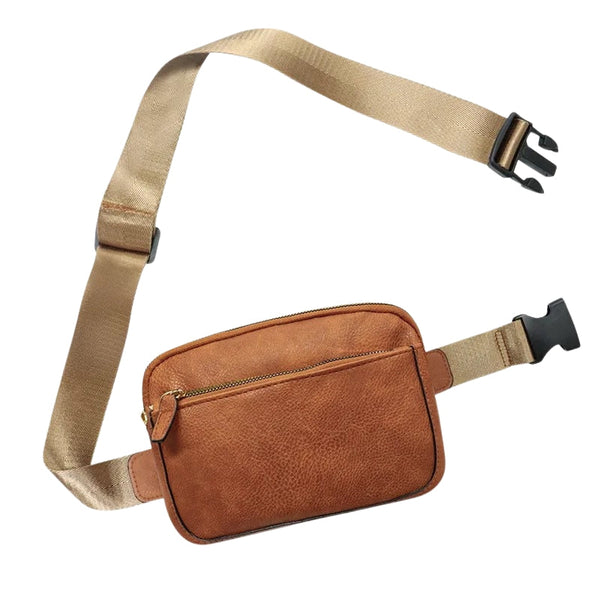 Lichtgewicht crossbodytas met meerdere ritsvakken en verstelbare banden