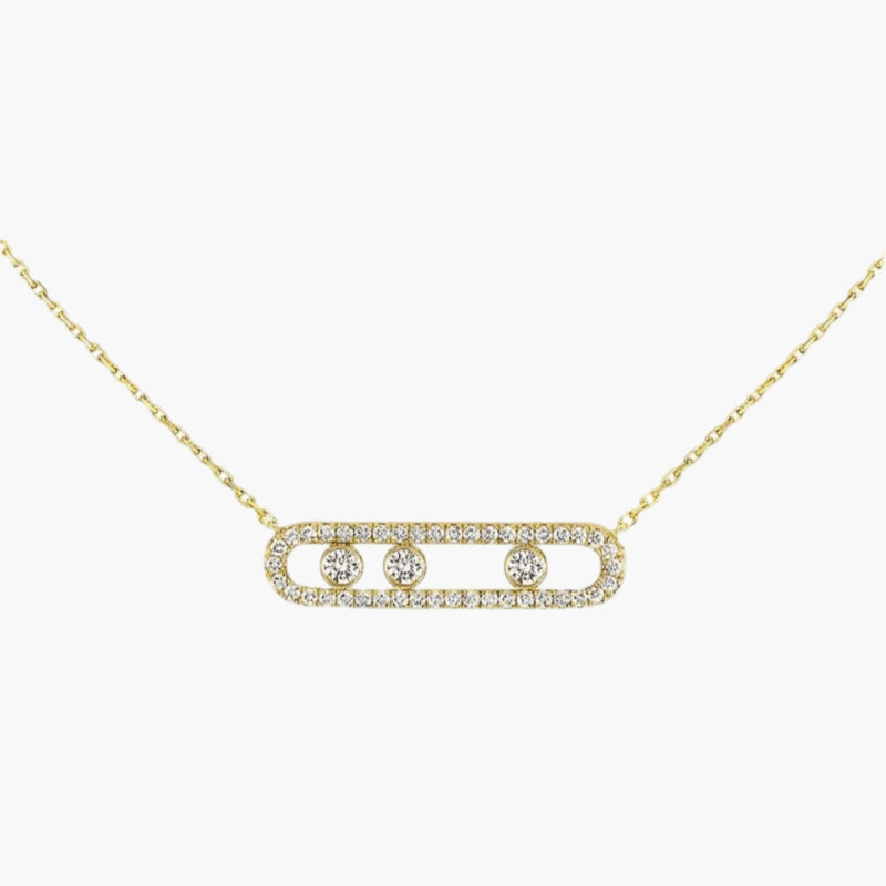 Delicate ketting met drie hangende ronde accenten
