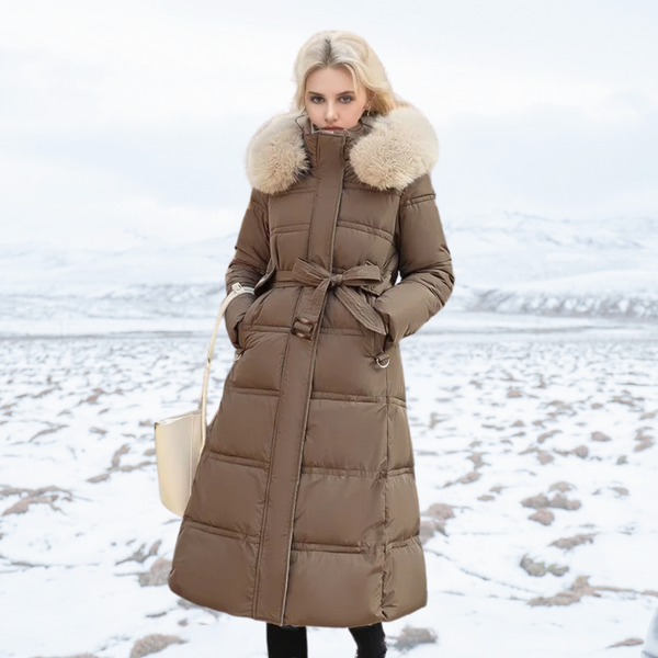 Luxe winterparka met bont capuchon