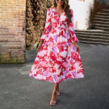 Elegante Feestjurk Met Print
