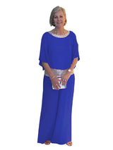 Tweedelige Set met Wijde Broek en Top met Korte Mouwen