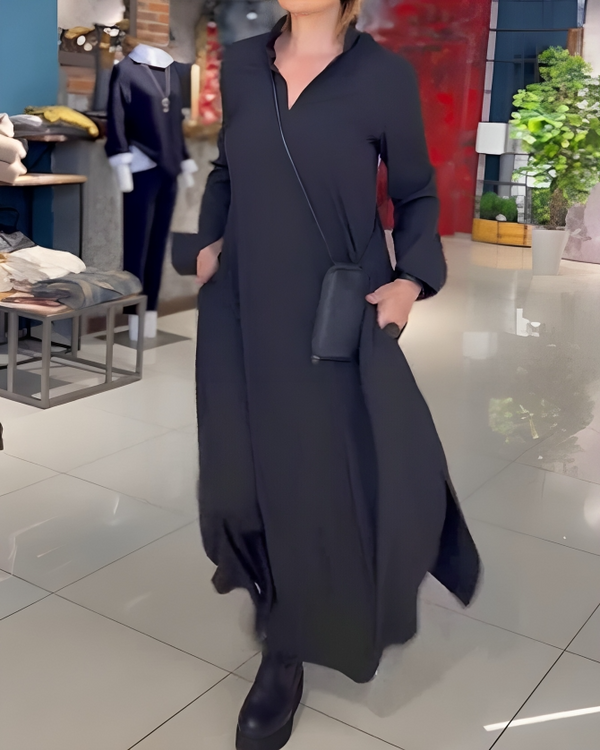 Elegante damesjurk met lange mouwen