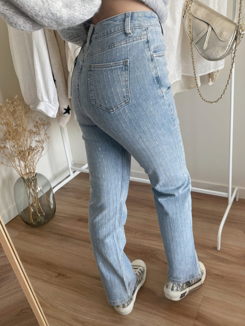 Slim fit zomerjeans met rekbare pasvorm