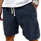 Losse shorts met trekkoord in de taille en zijzakken