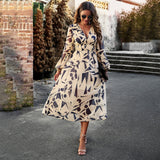 Elegante Feestjurk Met Print