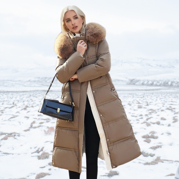 Luxe winterparka met bont capuchon