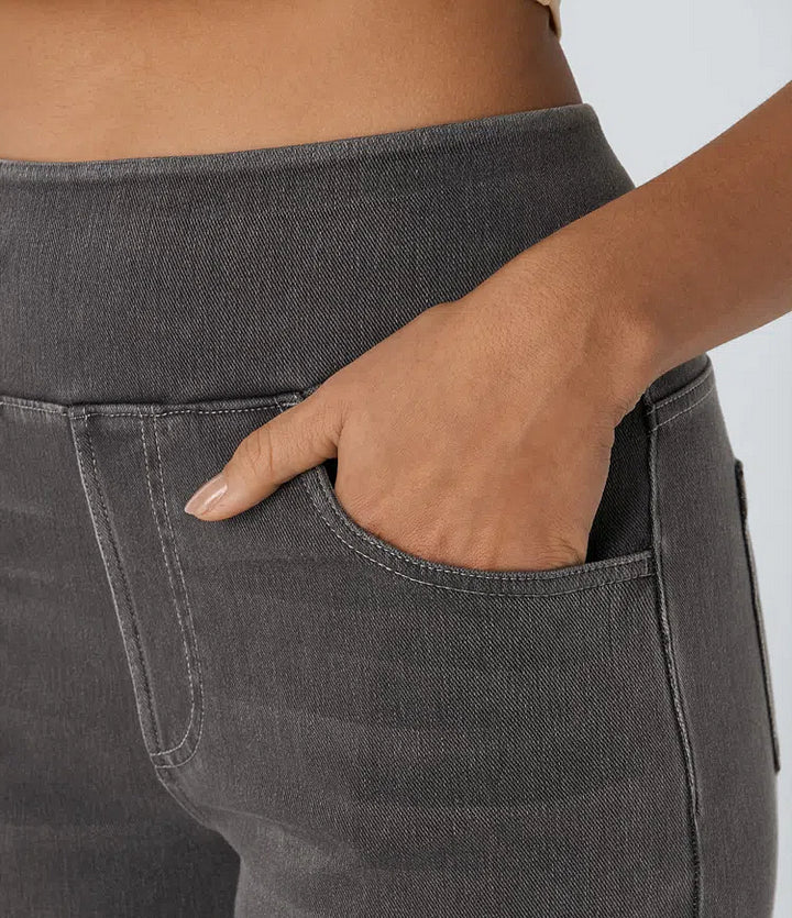 Comfortabele wijde jeans met slankmakend ontwerp en duurzame denim