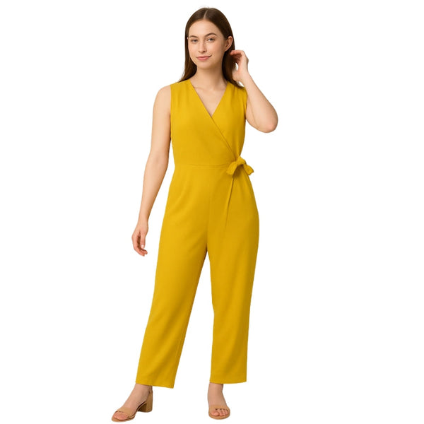 Mouwloos jumpsuit met V-hals en tailleband