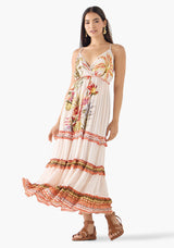 Maxi Jurk met Print en Spaghettibandjes