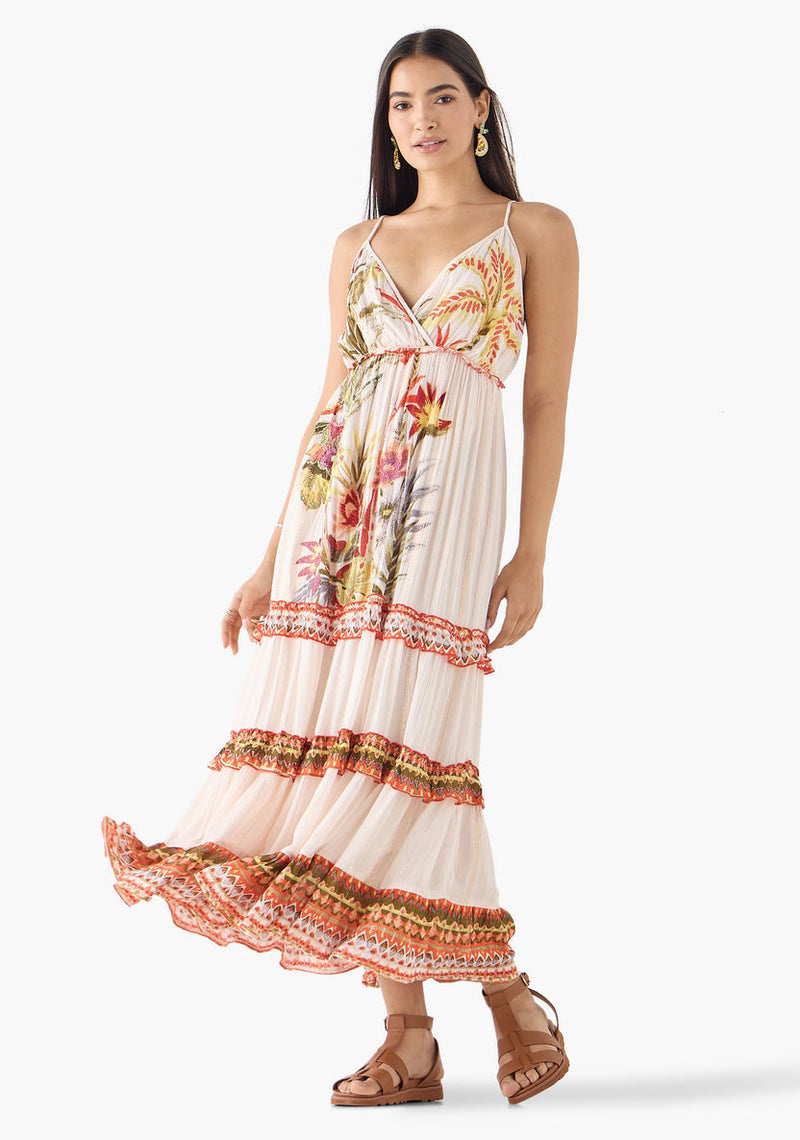Maxi Jurk met Print en Spaghettibandjes