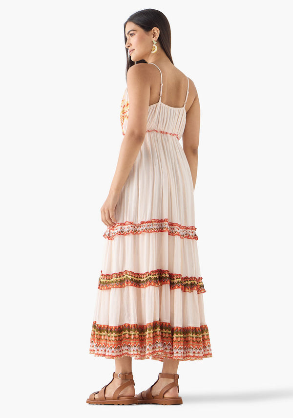 Maxi Jurk met Print en Spaghettibandjes