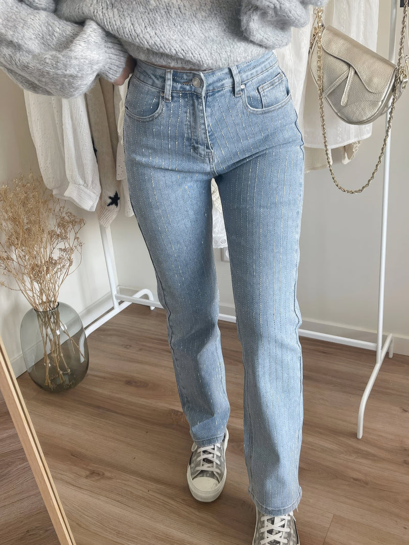 Slim fit zomerjeans met rekbare pasvorm