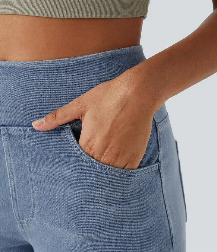 Flexibele wijde pijpen jeans