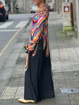 Geometrische Maxi-jurk met Kleurenprint