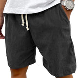 Losse shorts met trekkoord in de taille en zijzakken