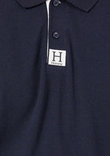 Minimal Print Relaxed Fit Polo T-Shirt met Contrasterende Sluiting