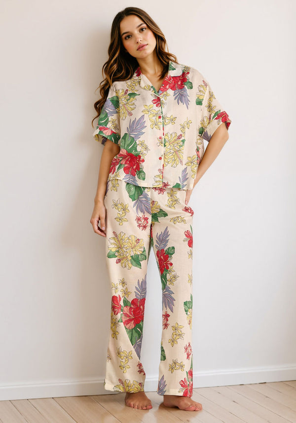 Pyjamaset met bloemenprint