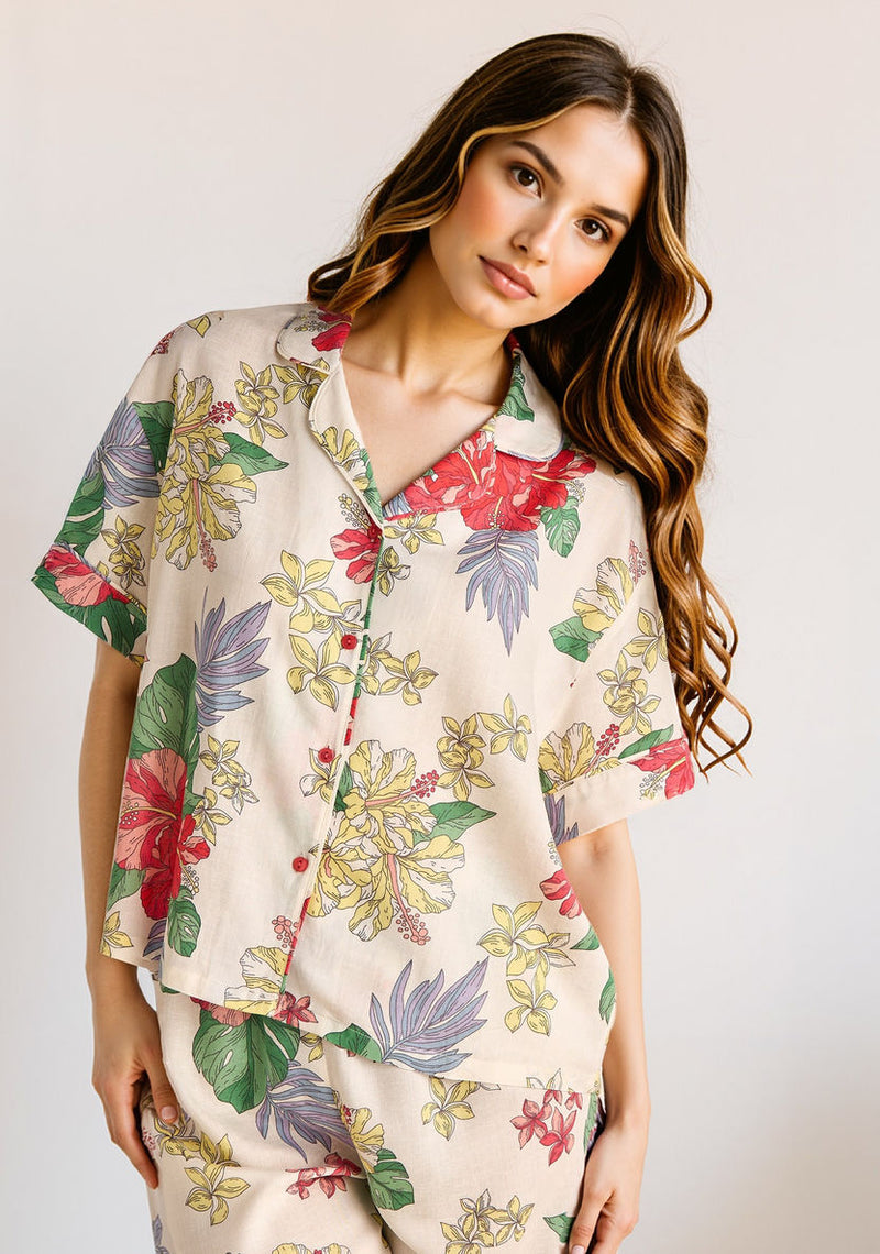 Pyjamaset met bloemenprint