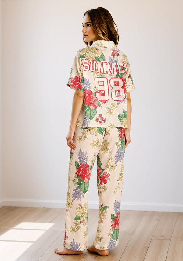 Pyjamaset met bloemenprint