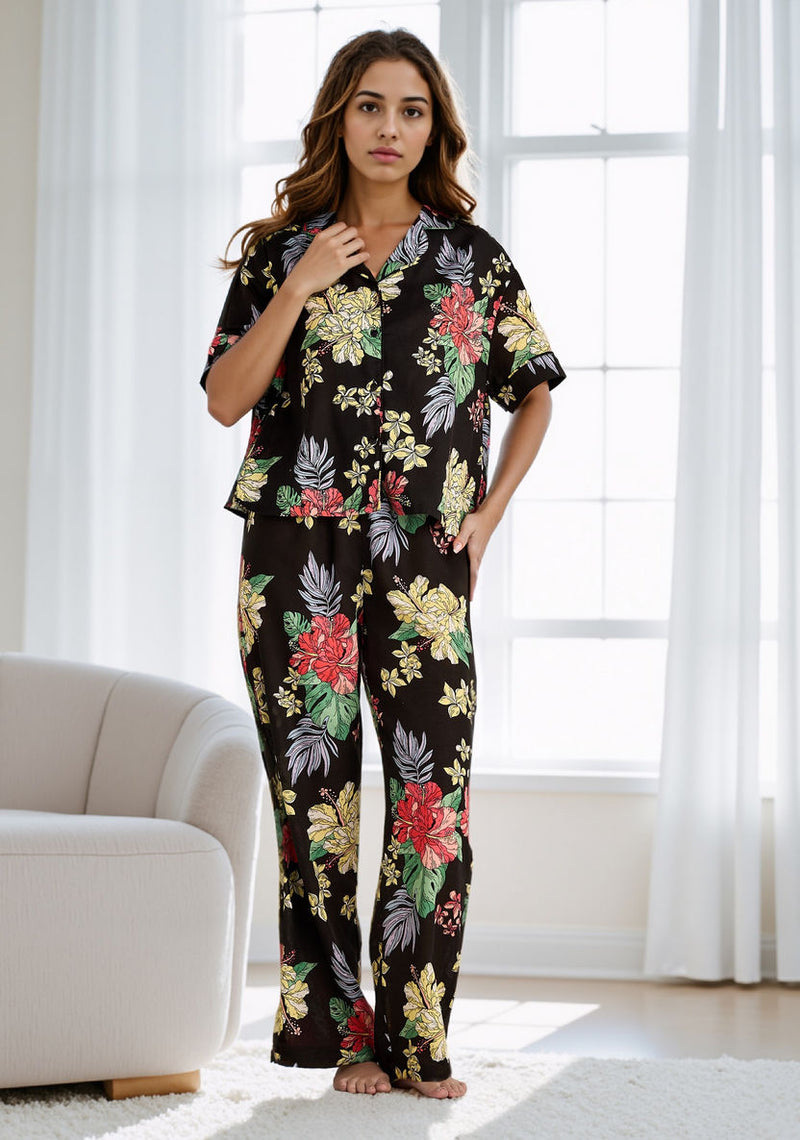 Pyjamaset met bloemenprint