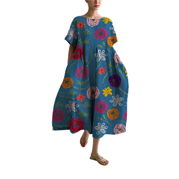 Maxi Jurk Met Bloemenprint