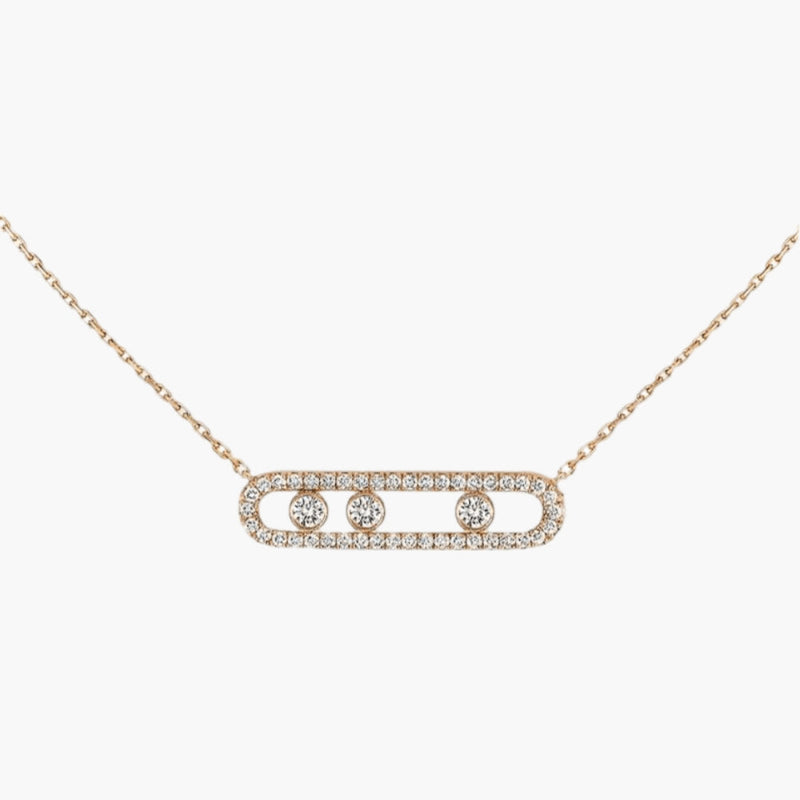 Delicate ketting met drie hangende ronde accenten
