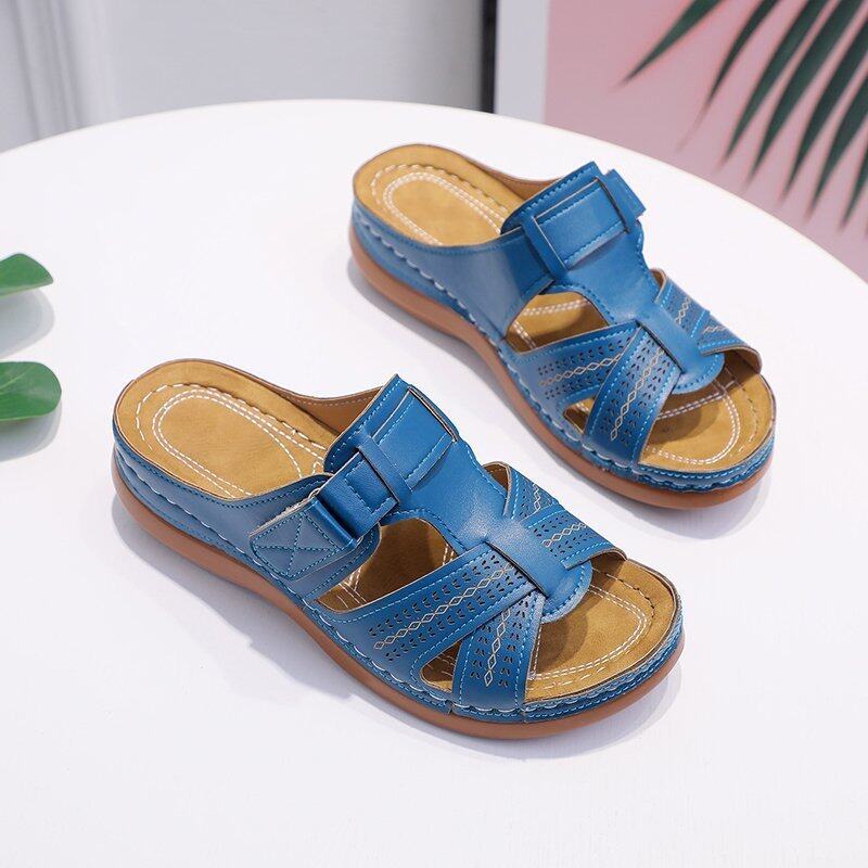 Antislip orthopedische leren sandalen