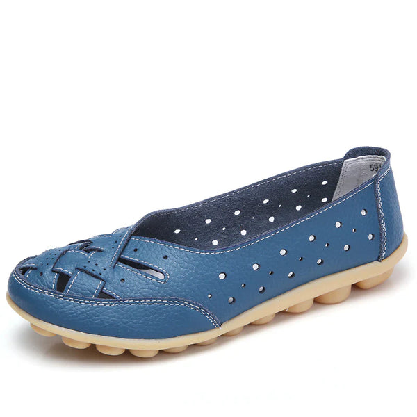 Orthopedische Ballerina Damesschoenen met Zachte Leren Look