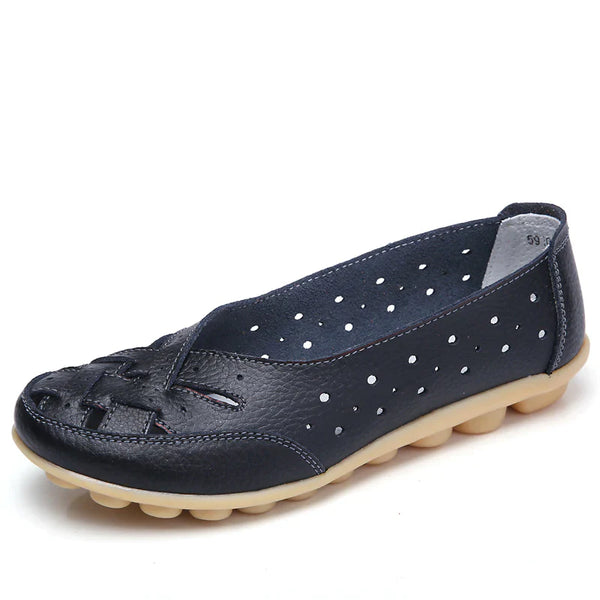 Orthopedische Ballerina Damesschoenen met Zachte Leren Look