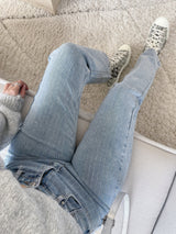 Slim fit zomerjeans met rekbare pasvorm