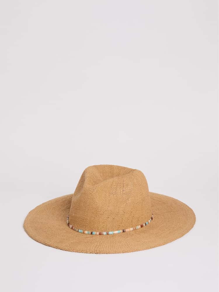 Grote zachte raffia Fedora hoed