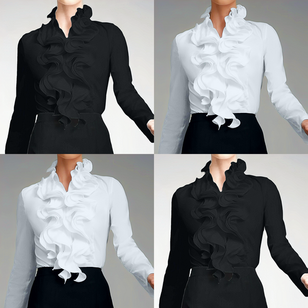 Casual blouse met gerimpelde details en lange mouwen