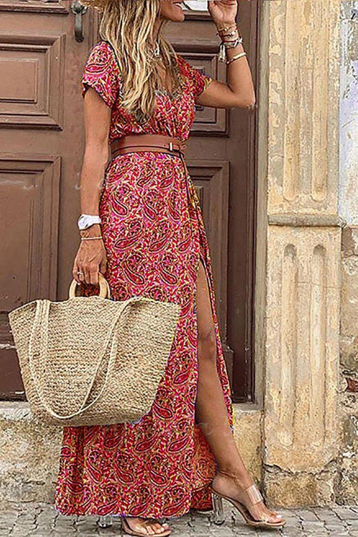 Boho Bloemen Jurk