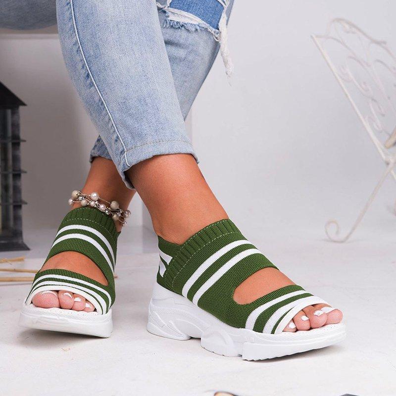 Slip-On orthopedische sandalen met Uitgesneden ontwerp en dikke zool