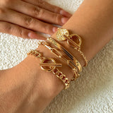 Gouden hanger armband