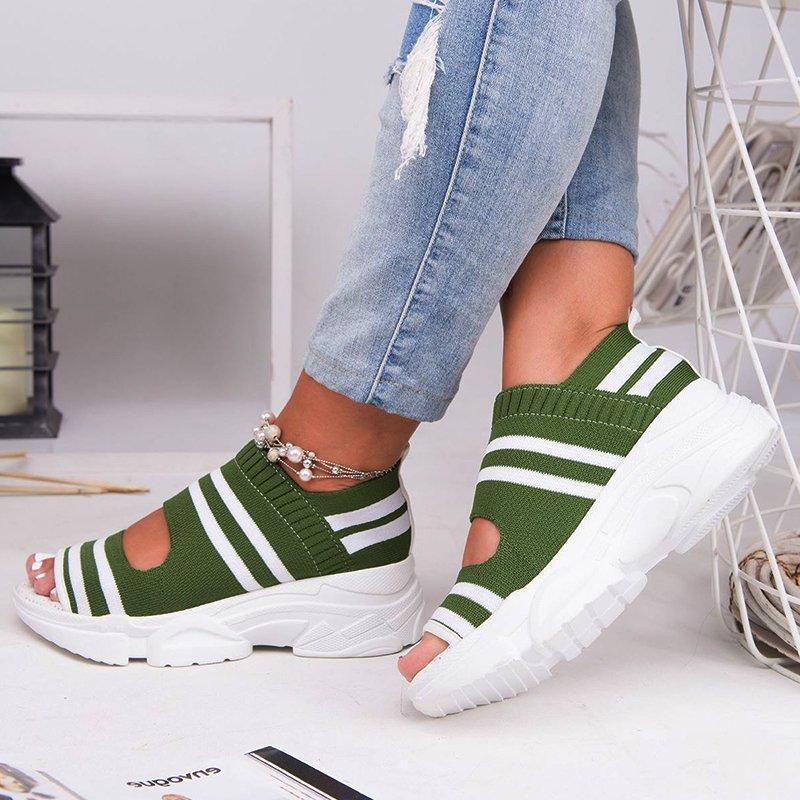 Slip-On orthopedische sandalen met Uitgesneden ontwerp en dikke zool