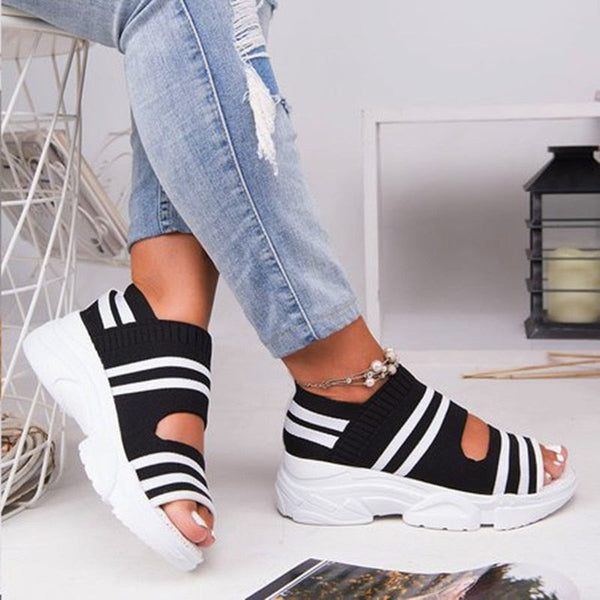 Slip-On orthopedische sandalen met Uitgesneden ontwerp en dikke zool