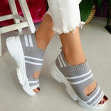Slip-On orthopedische sandalen met Uitgesneden ontwerp en dikke zool
