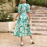 Elegante Feestjurk Met Print
