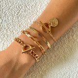 Gouden hanger armband