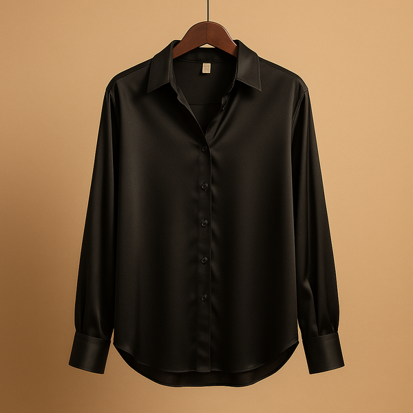 Elegant overhemd met lange mouwen, knoopsluiting en omslagkraag