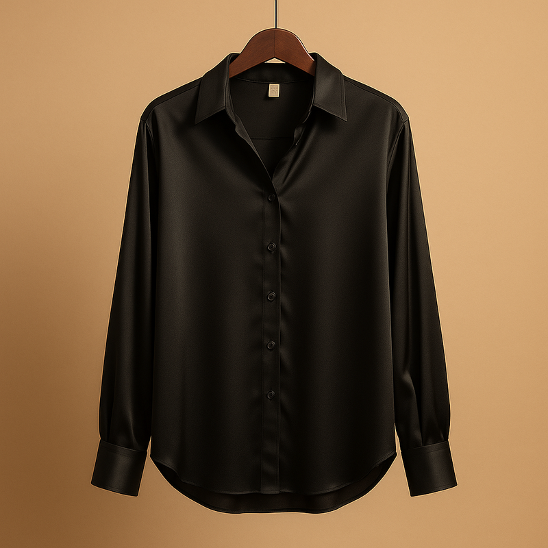 Elegant overhemd met lange mouwen, knoopsluiting en omslagkraag