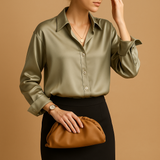 Elegant overhemd met lange mouwen, knoopsluiting en omslagkraag