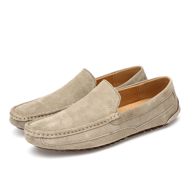 Stijlvolle suède loafers met comfort en grip