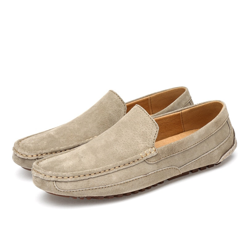 Suede Loafers met Ademende Eigenschappen